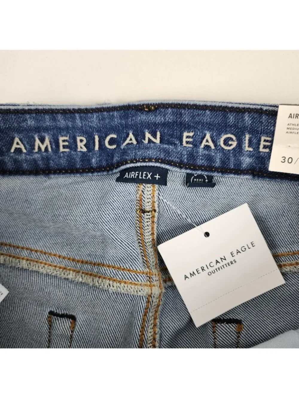 American Eagle Jeans Mens 30x32 Blue Airflex + Ultrasoft Athletic Skinny Leg NWT
